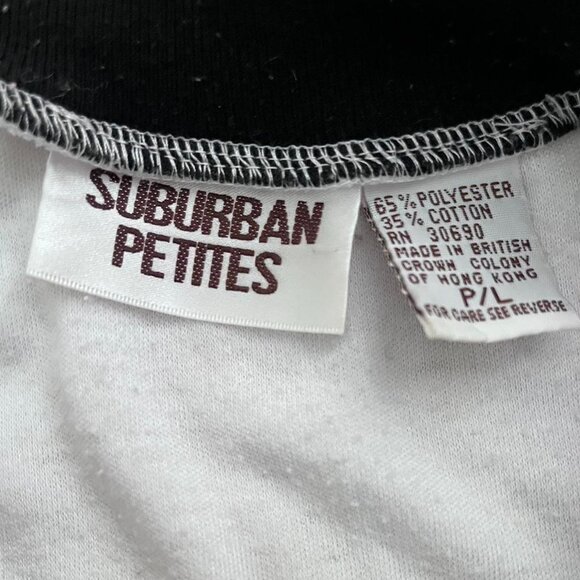 Suburban Petites Cotton Short Sleeve w Front Pocket Tee - Picture 2 of 2